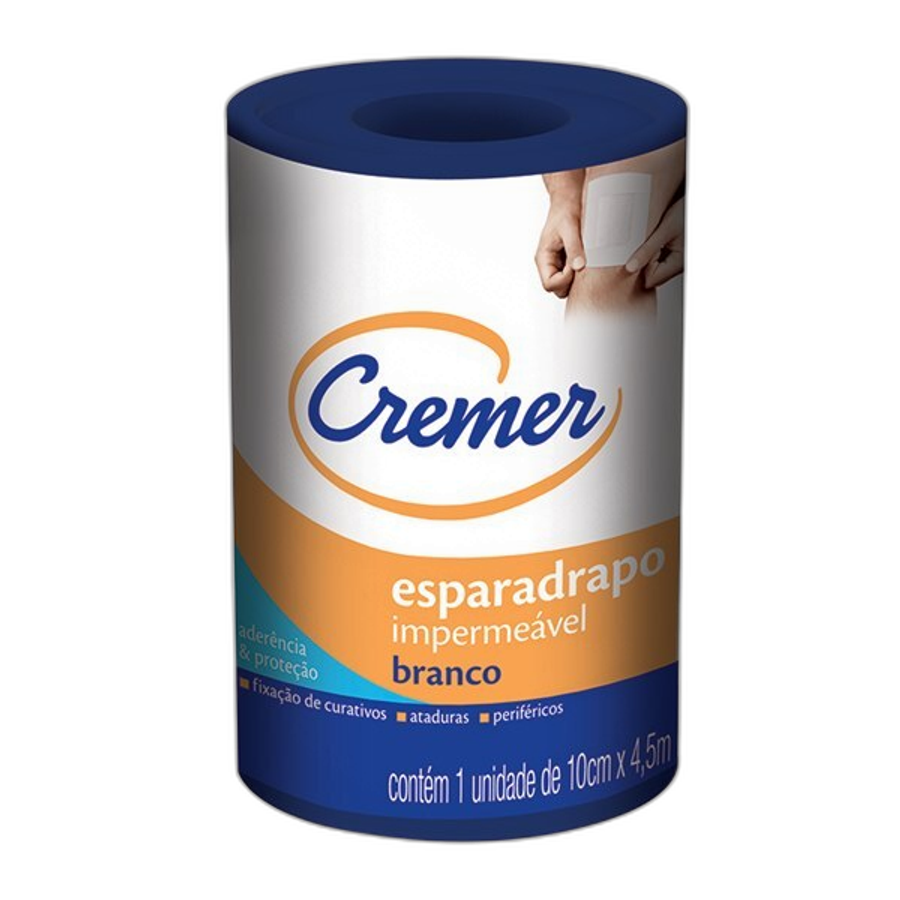 Esparadrapo Hipoalérgico Cremer Impermeável 10cmx4,5m 1 Unidade