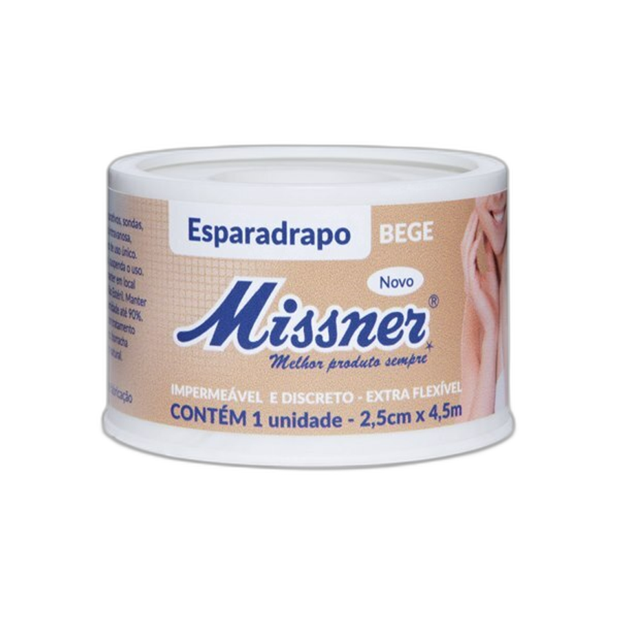 FITA MICROPOROSA MISSNER 2,2CM X 4,5M BEGE