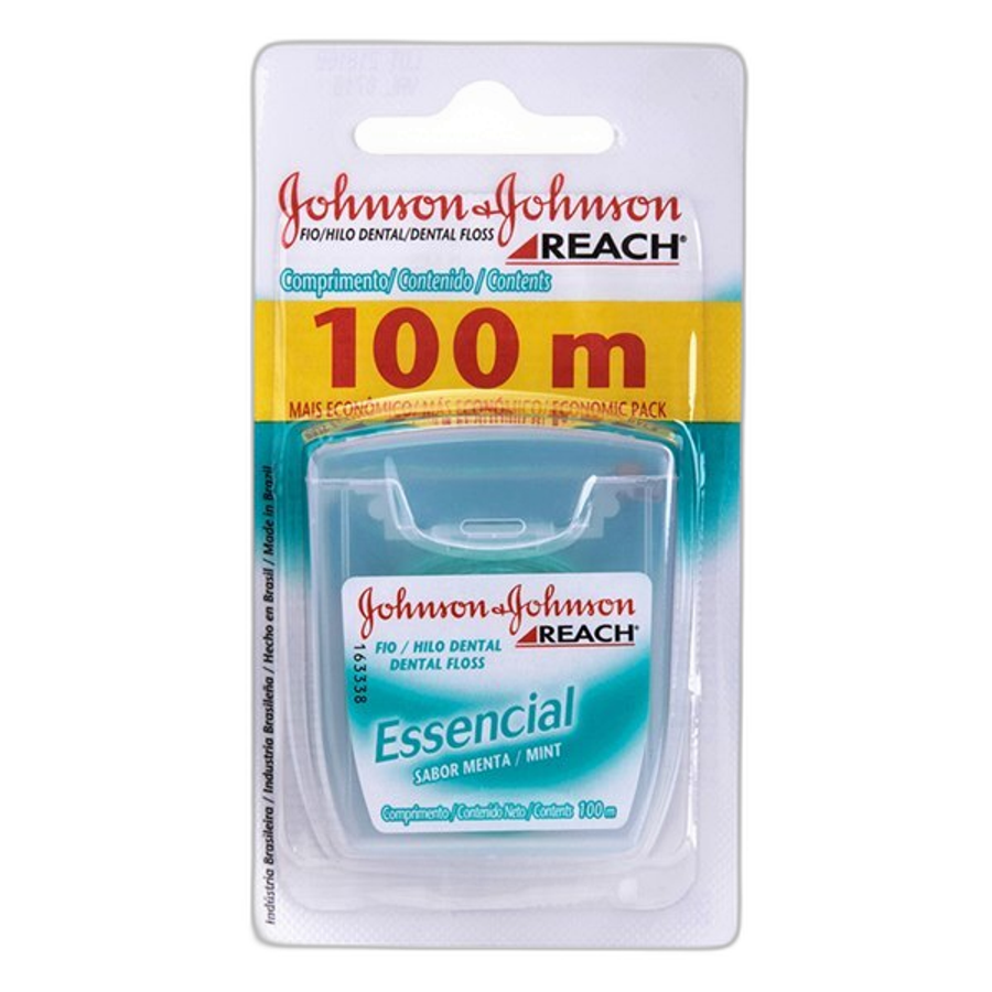 Fio Dental Johnsons Reach Essencial Sabor Menta 100 Metros