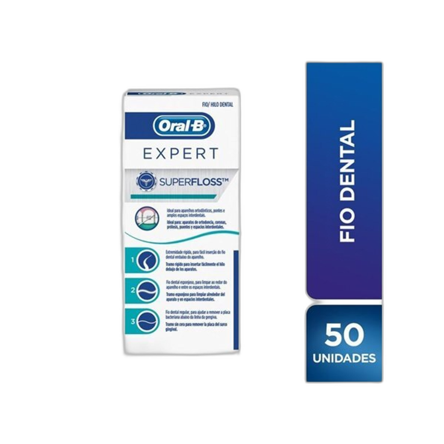 Fio Dental Oral-B Expert Super Floss Fio Dental 50 Unidades