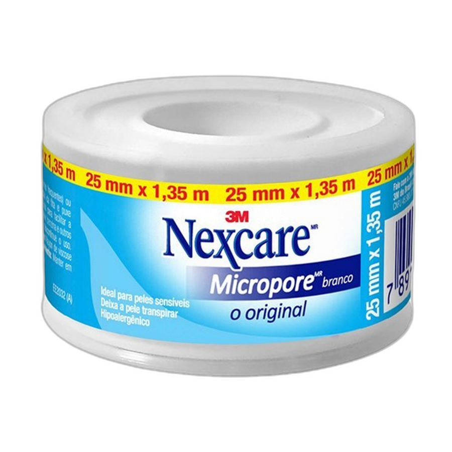 Esparadrapo Nexcare Branco o Original 25mm X 1,35m