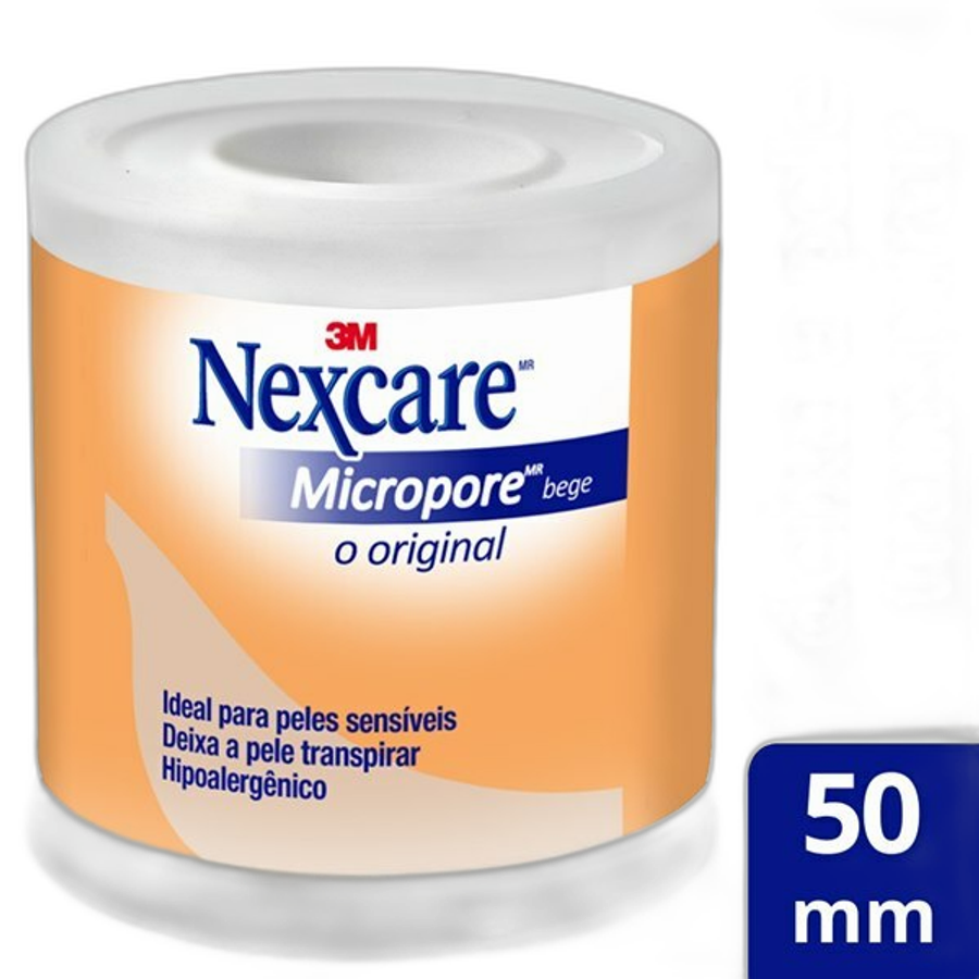 Fita Micropore Nexcare Bege 50mm X 4,5m 1 Unidade