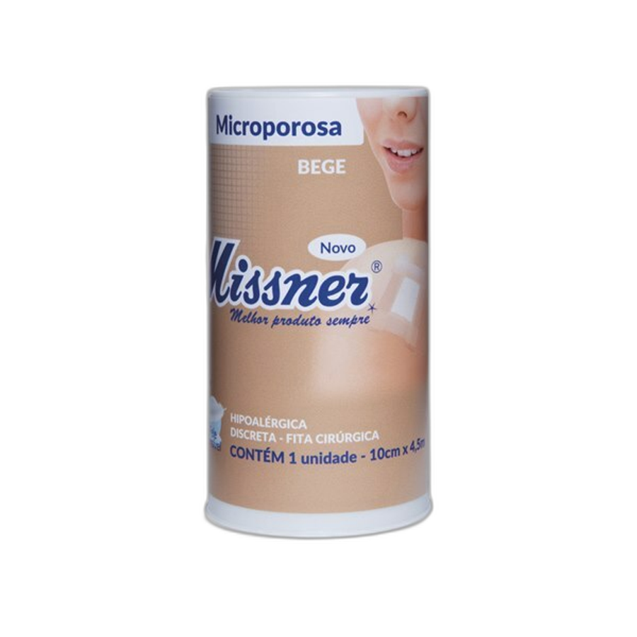 FITA MICROPOROSA MISSNER 10CM X 4,5M BEGE