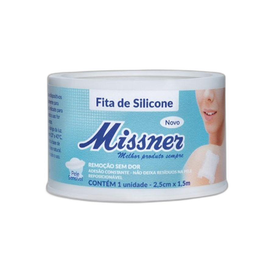 Fita de Silicone Remoção Sem Dor 2,5cm X 1,5m Missner
