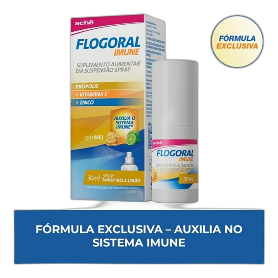 Suplemento Alimentar Flogoral Imune Mel e Limão 30ml Spray
