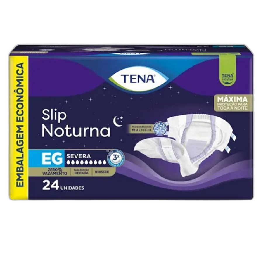 Fralda Geriátrica Tena Slip Noturno Eg 24 Unidades