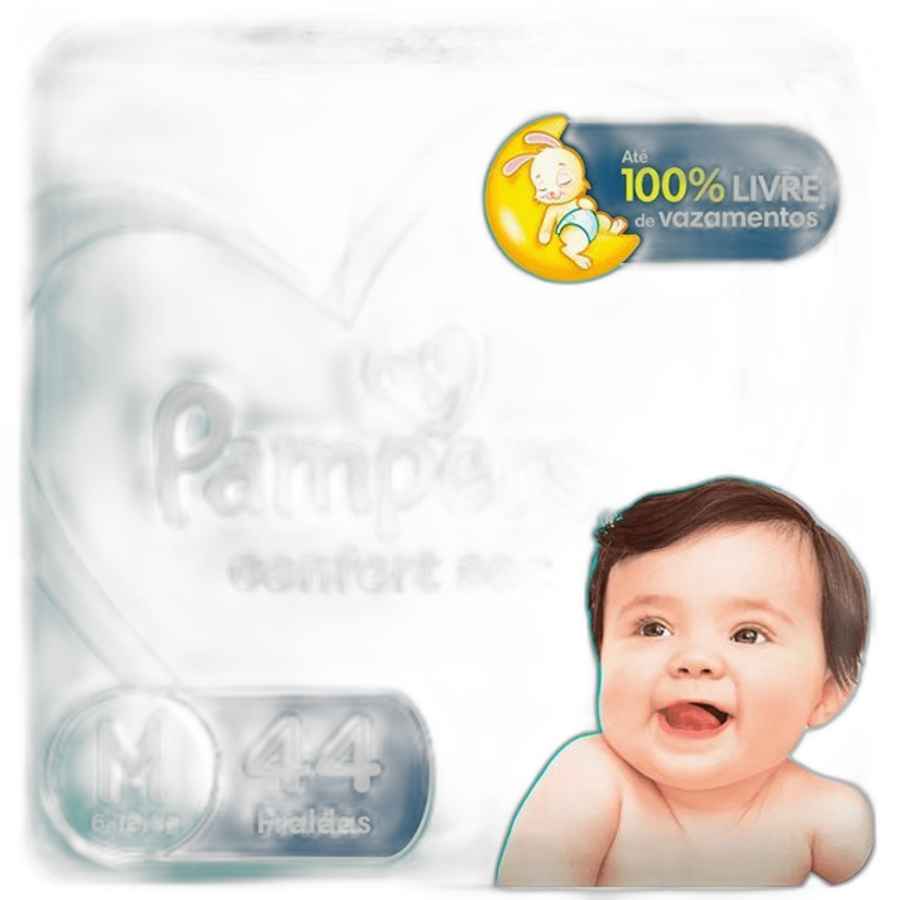 Fralda Pampers Confort Sec M 44 Unidades