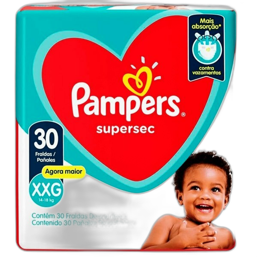 FR PAMPERS SUPERSEQUINHA MEGA XXG C/30UN