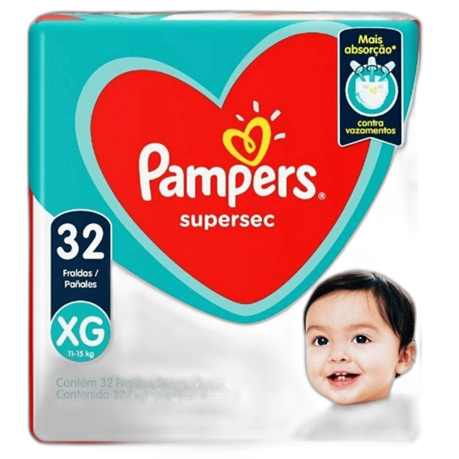 FR PAMPERS SUPERSEQUINHA MEGA XG C/32UN