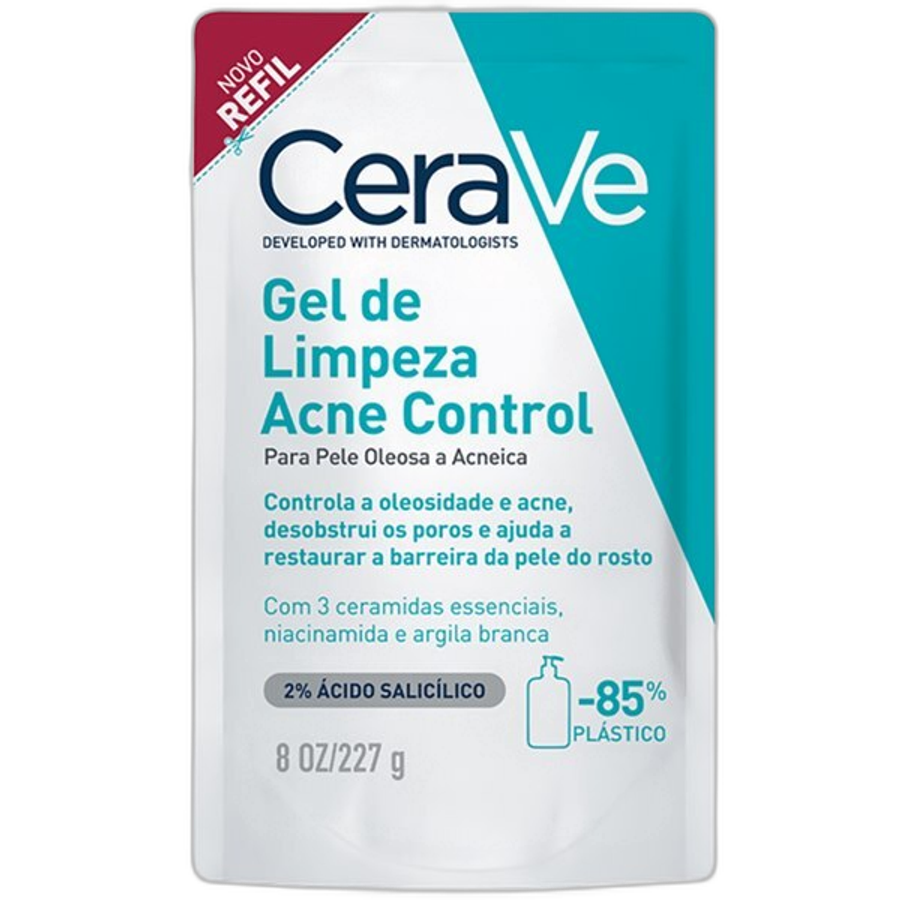 Gel de Limpeza Facial Cerave Acne Control 227g Refil