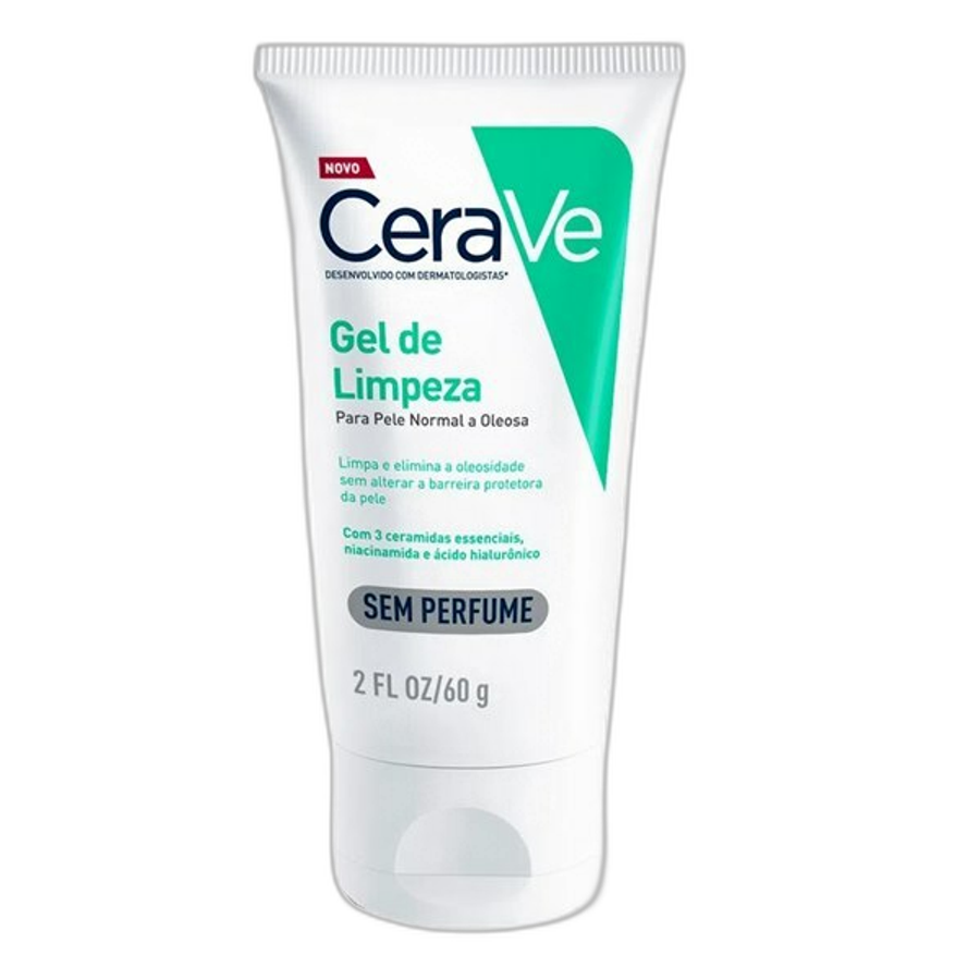 Gel de Limpeza Facial para Peles Normais a Oleosas Cerave 60g
