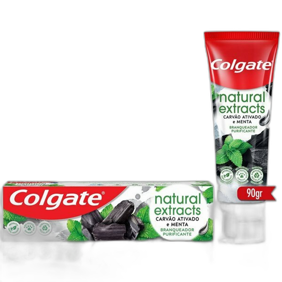 Creme Dental Colgate Naturals Extract Purificante Carvão Ativado e Menta 90g