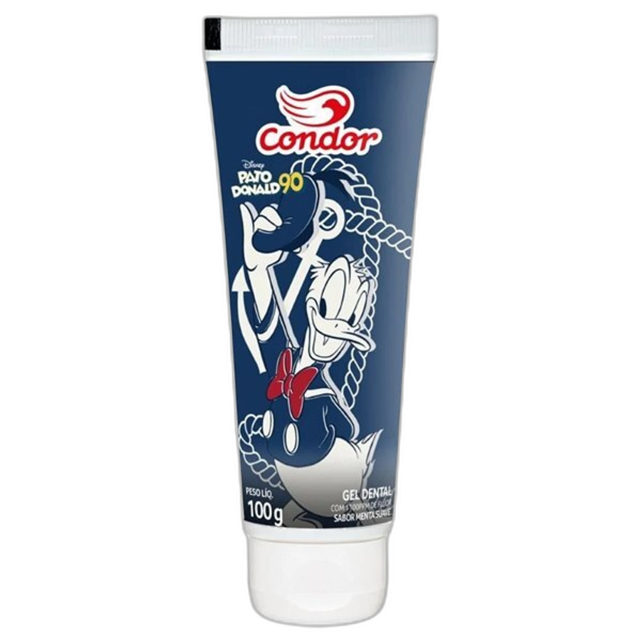 Pasta de Dente Gel Infantil Condor Pato Donald 90 Menta Suave 100g
