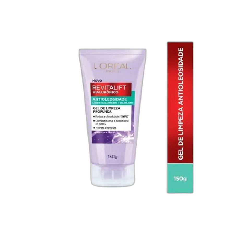 Gel de Limpeza Antioleosidade L'oréal Paris Revitalift Hialurônico 150g