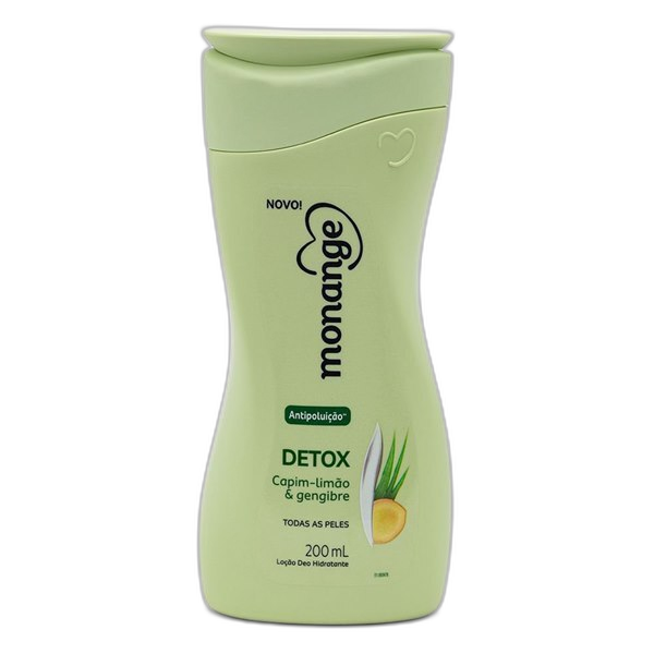 Hidratante Corporal Monange Detox Antipoluição Capim Limão 200ml