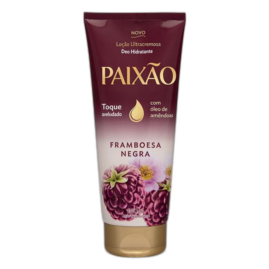 Hidratante Corporal Paixão Framboesa Negra com Hibisco Ultracremoso Ação Desodorante 200ml