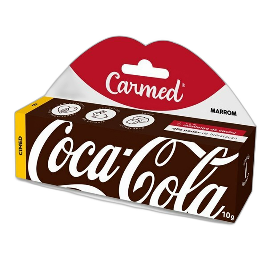 Hidratante Labial Carmed Coca Cola Marrom 10g