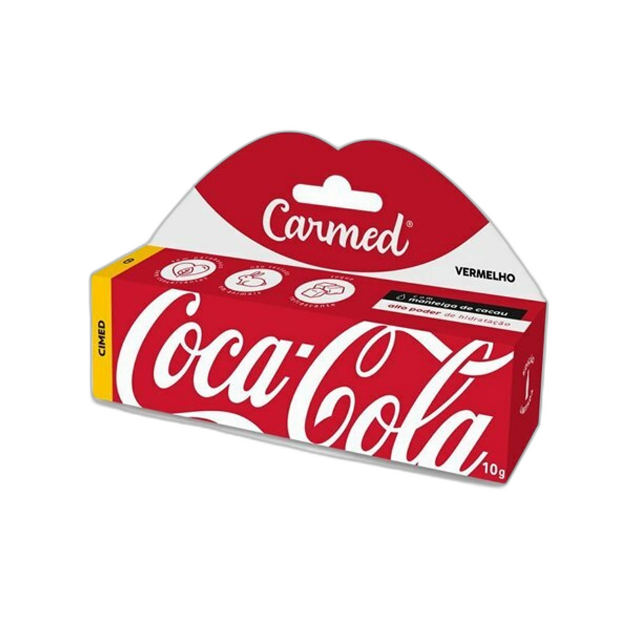 Hidratante Labial Carmed Coca Cola Vermelho 10g