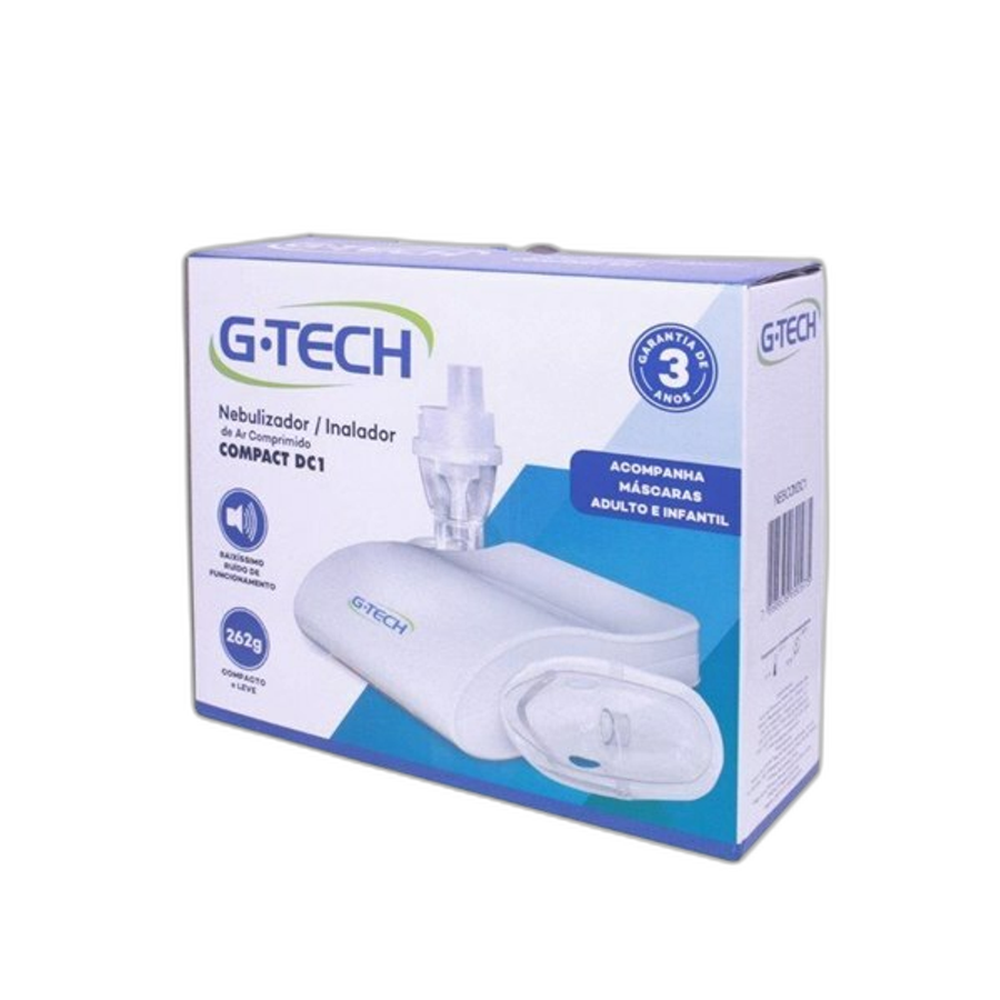 Nebulizador e Inalador de Ar Comprimido G-Tech Compact Dc1 Adulto e Infantil