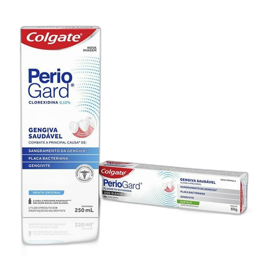 Kit Colgate Periogard Enxaguante Bucal Zero Álcool 250ml + Pasta de Dente 60g