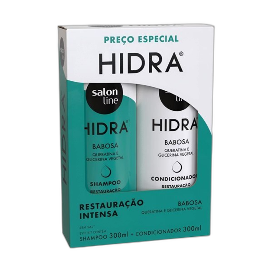 KIT SH+COND SALON LINE 300ML HID.BABOSA