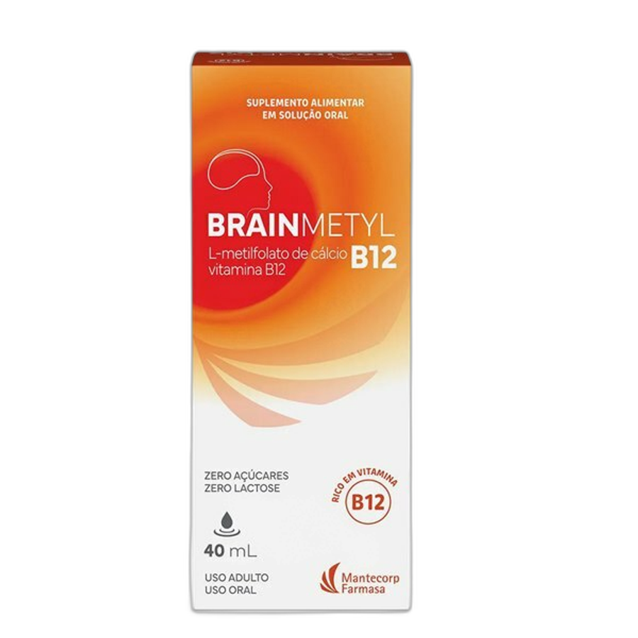 Suplemento Vitamínico Brainmetyl Vitamina B12 40ml Solução Oral Gotas