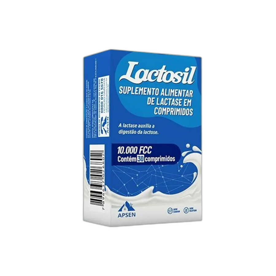 Lactosil 10000 Fcc Alu Adulto Apsen 30 Tabletes Dispersíveis