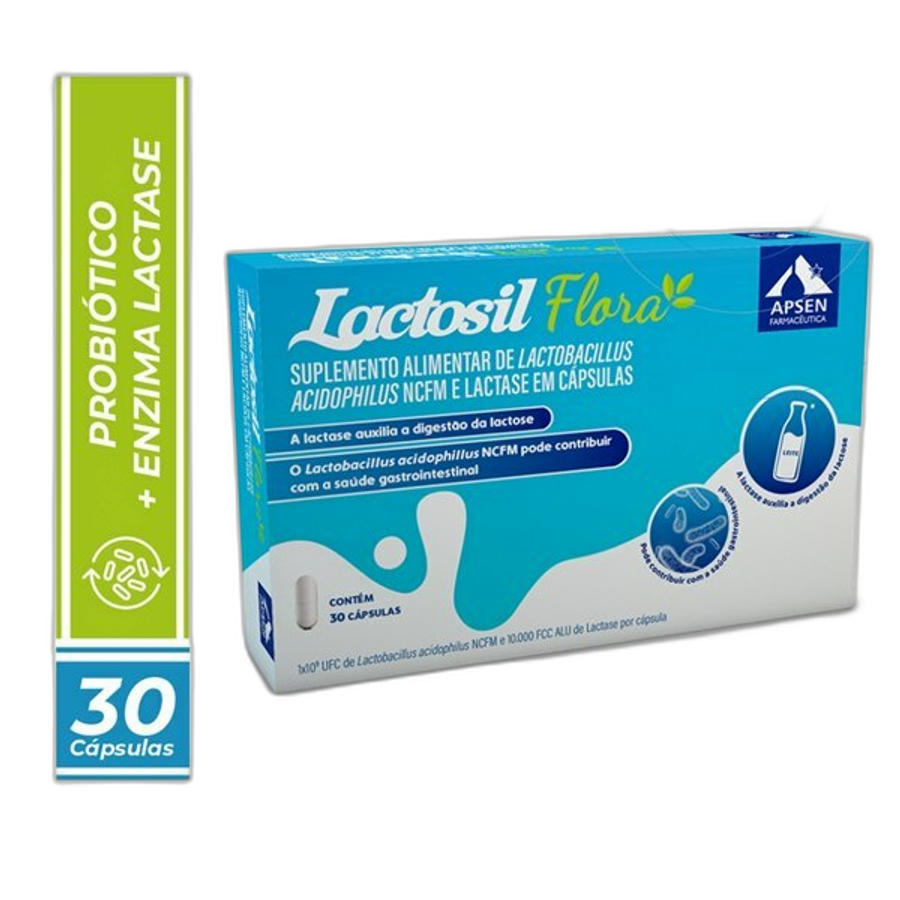 Suplemento Alimentar Apsen Lactosil Flora 30 Cápsulas