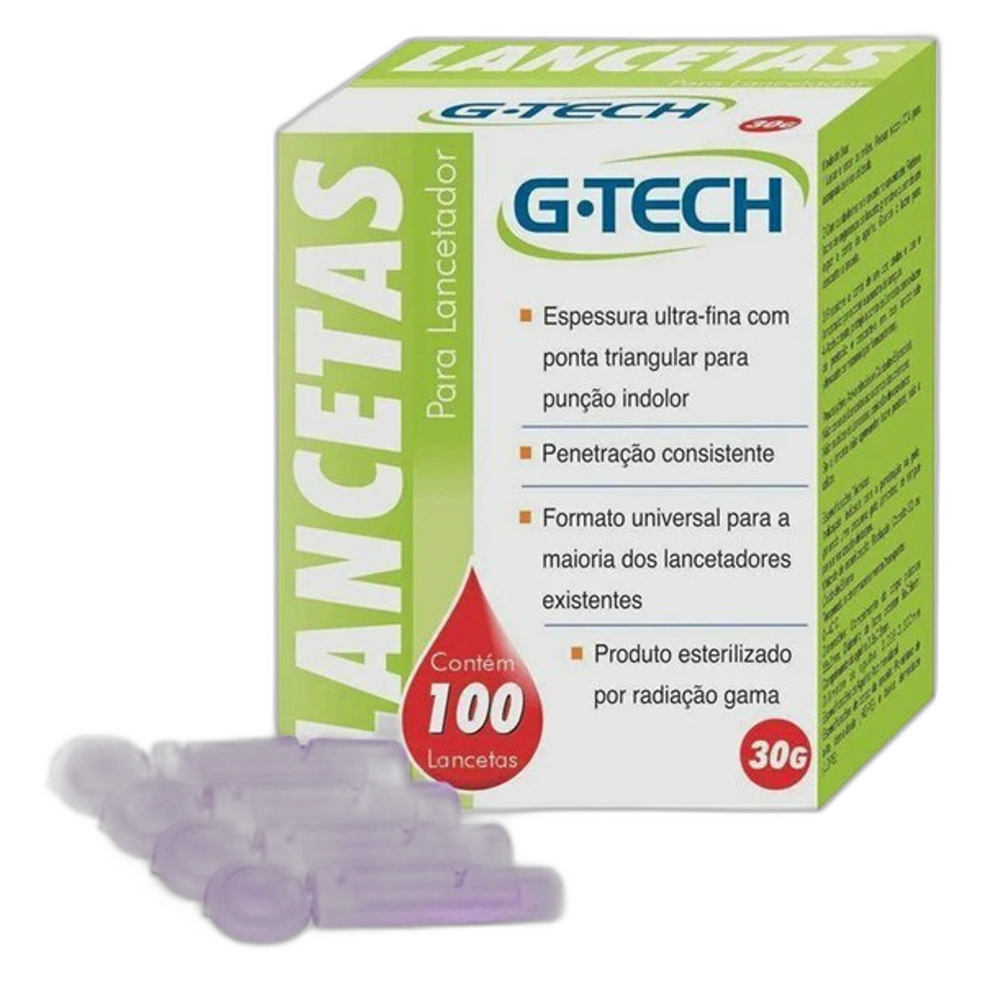 Lancetas G-Tech - 30g (100 Unidades) Lancetas G-Tech (100 Unidades)
