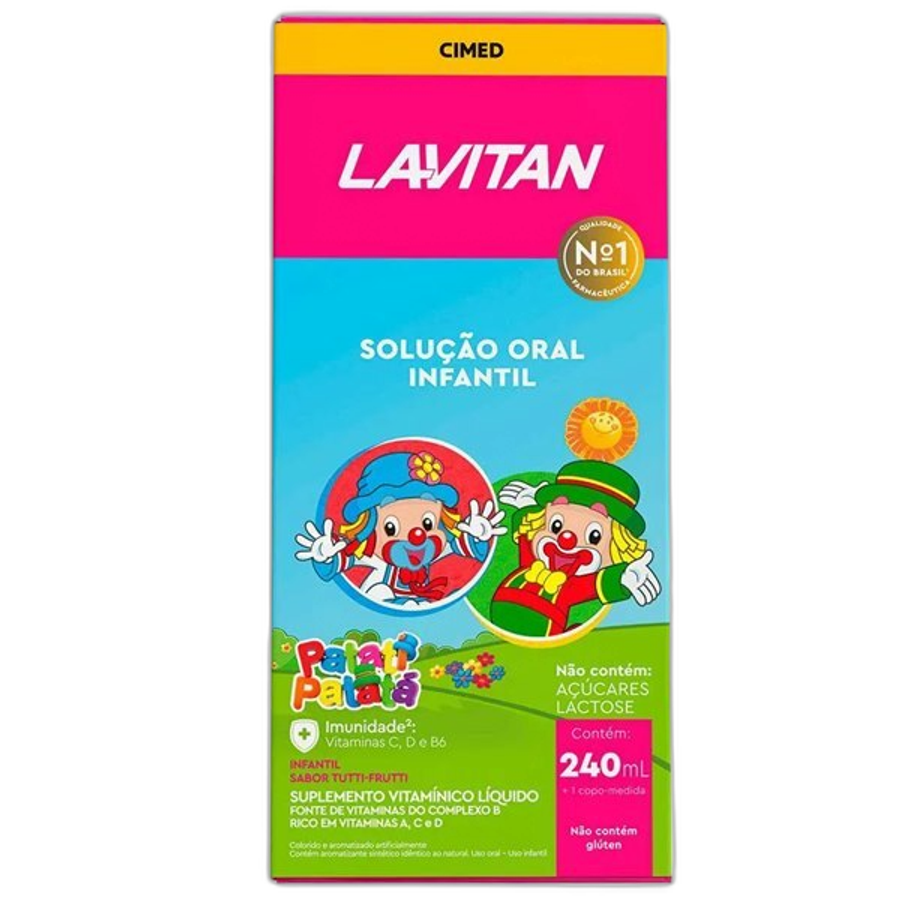 Vitamina Infantil Lavitan Patati Patatá Tutti Frutti 240ml Solução Oral