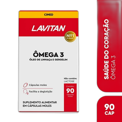 Ômega 3 Mais 4800mg Lavitan 90 Cápsulas Gelatinosas