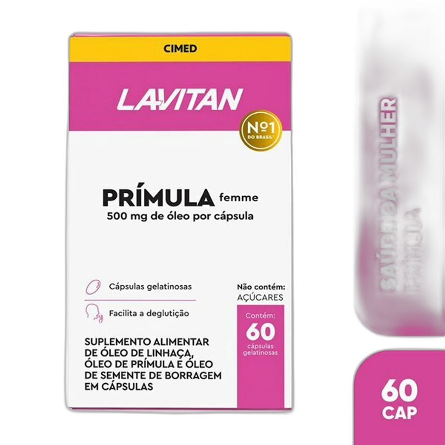 Suplemento Vitamínico Lavitan Primula Femme 60 Cápsulas