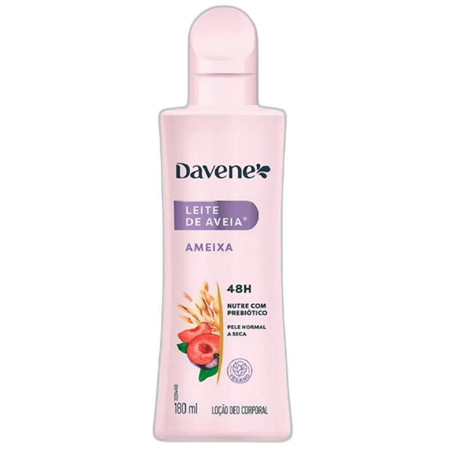 Loção Hidratante Aveia Davene 180ml Ameixa - Hidratação Profunda