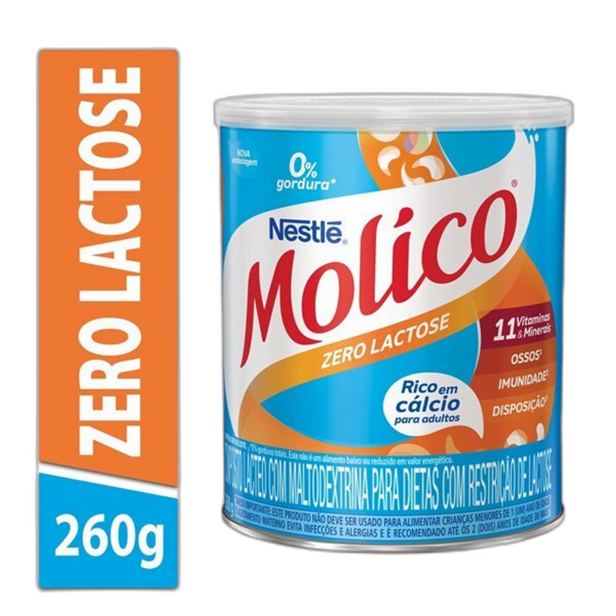 Leite em Pó Molico Zero Lactose Lata 260g