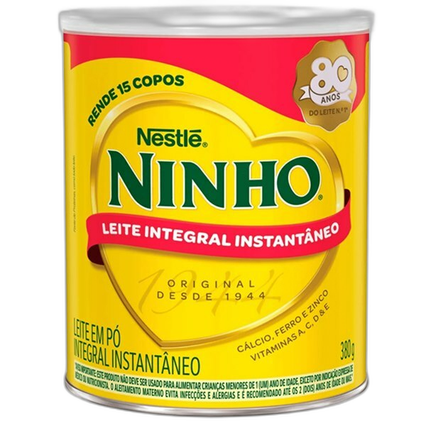 Leite em Pó Ninho Integral Instantâneo Lata 380g