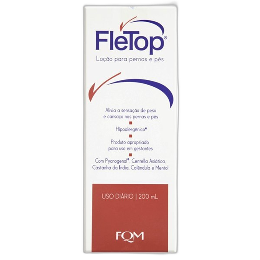 Loção para Pernas e Pés Fletop 200ml