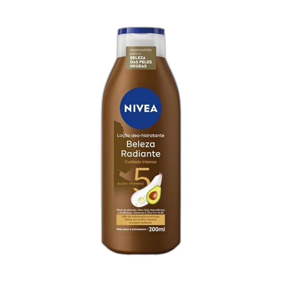Loção Hidratante Corporal Nivea Beleza Radiante Cuidados Intenso 200ml