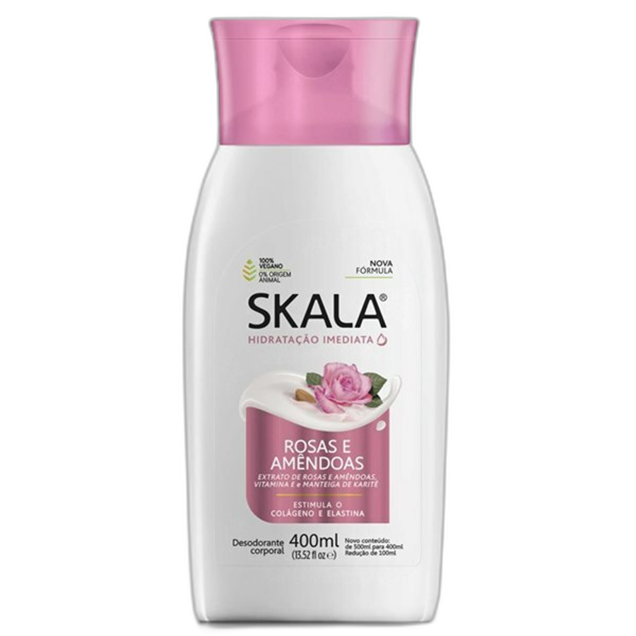 Loção Hidratante Corporal Skala Rosas e Amêndoas 400ml