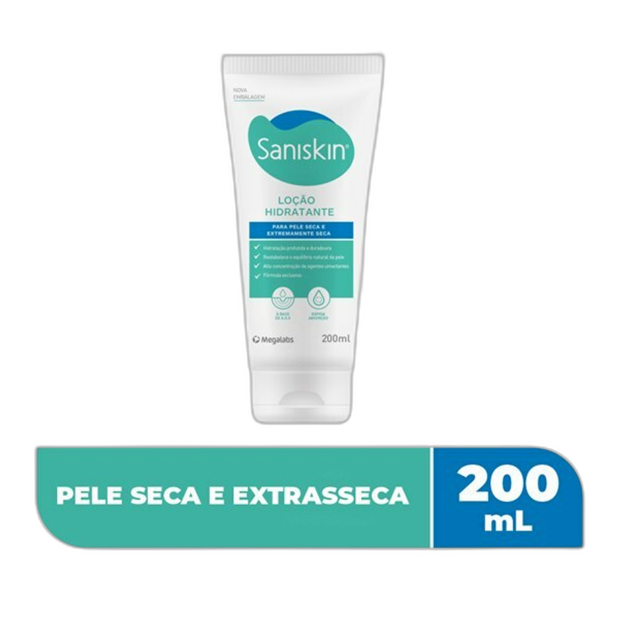 Loção Hidratante Saniskin para Pele Seca e Extra Seca 200ml