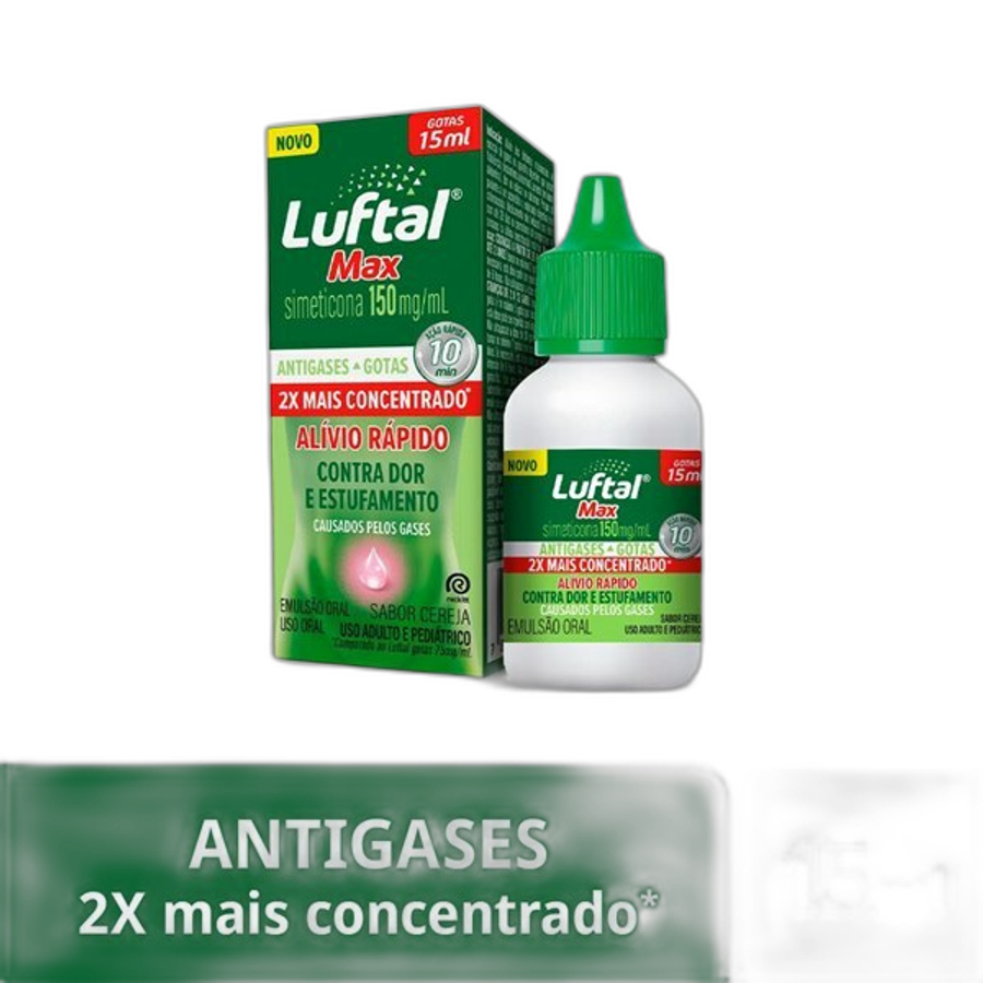 Antigases Luftal Max 150mg/ml Cereja 15ml Gotas