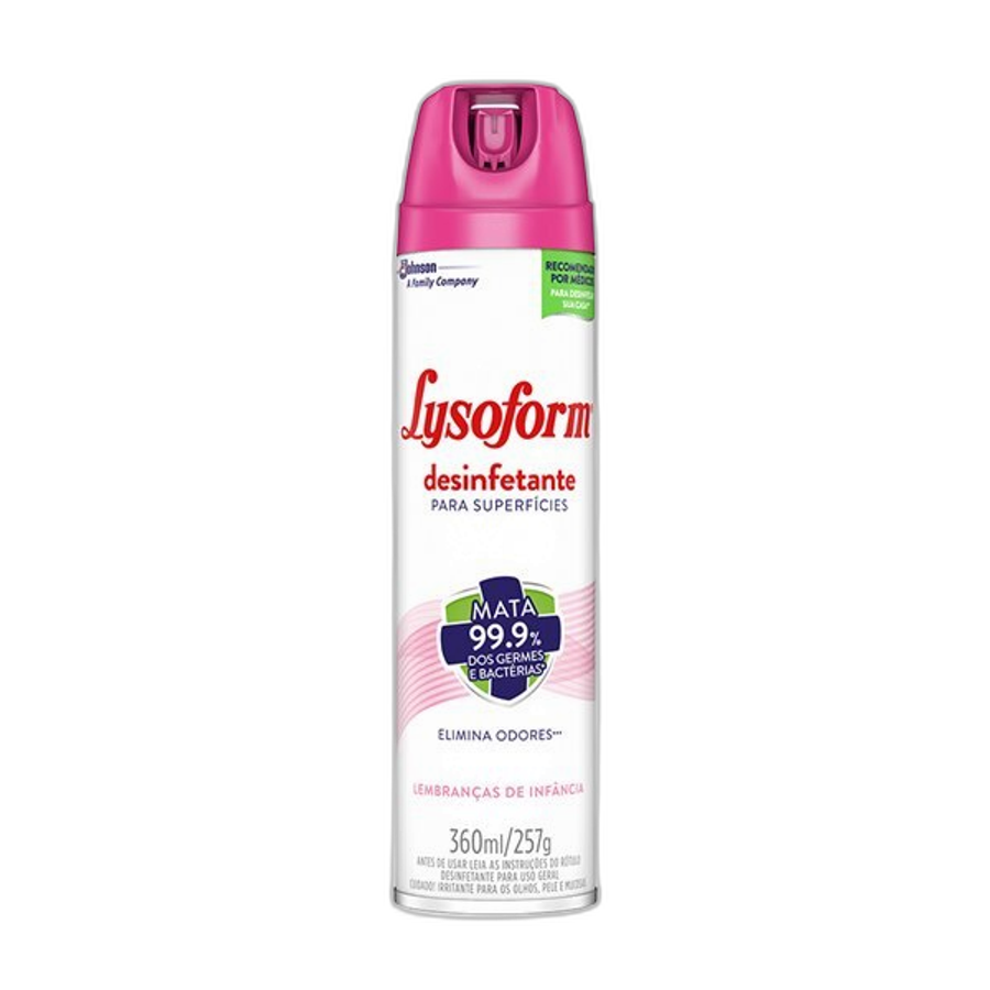 Desinfetante Lysoform Aerossol Lembranças de Infancia 360ml