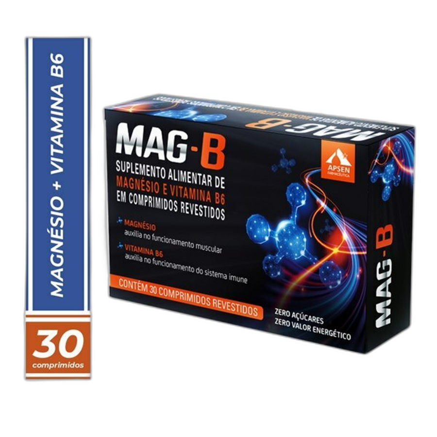 Suplento Alimentar Mag B Apsen 30 Comprimidos