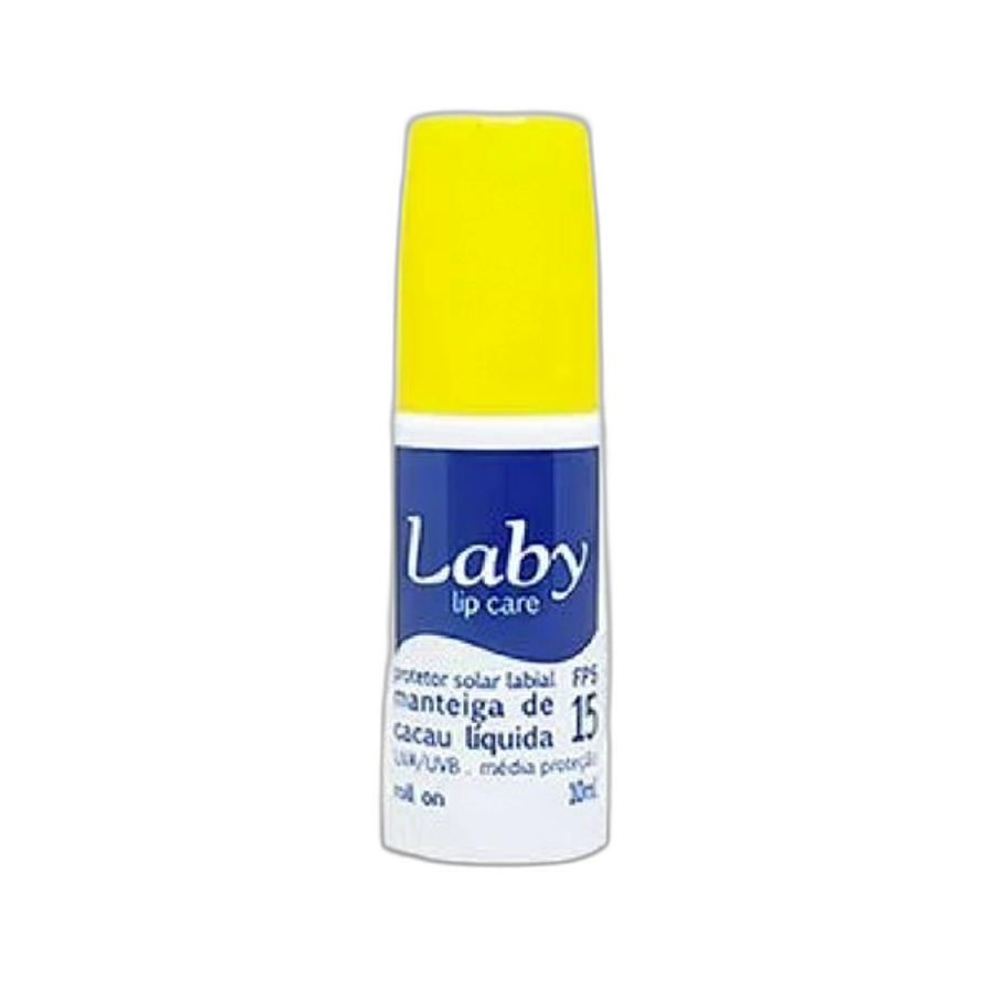 Protetor Solar Hidratante Labial Laby Manteiga de Cacau Líquida Roll On FPS15 10ml