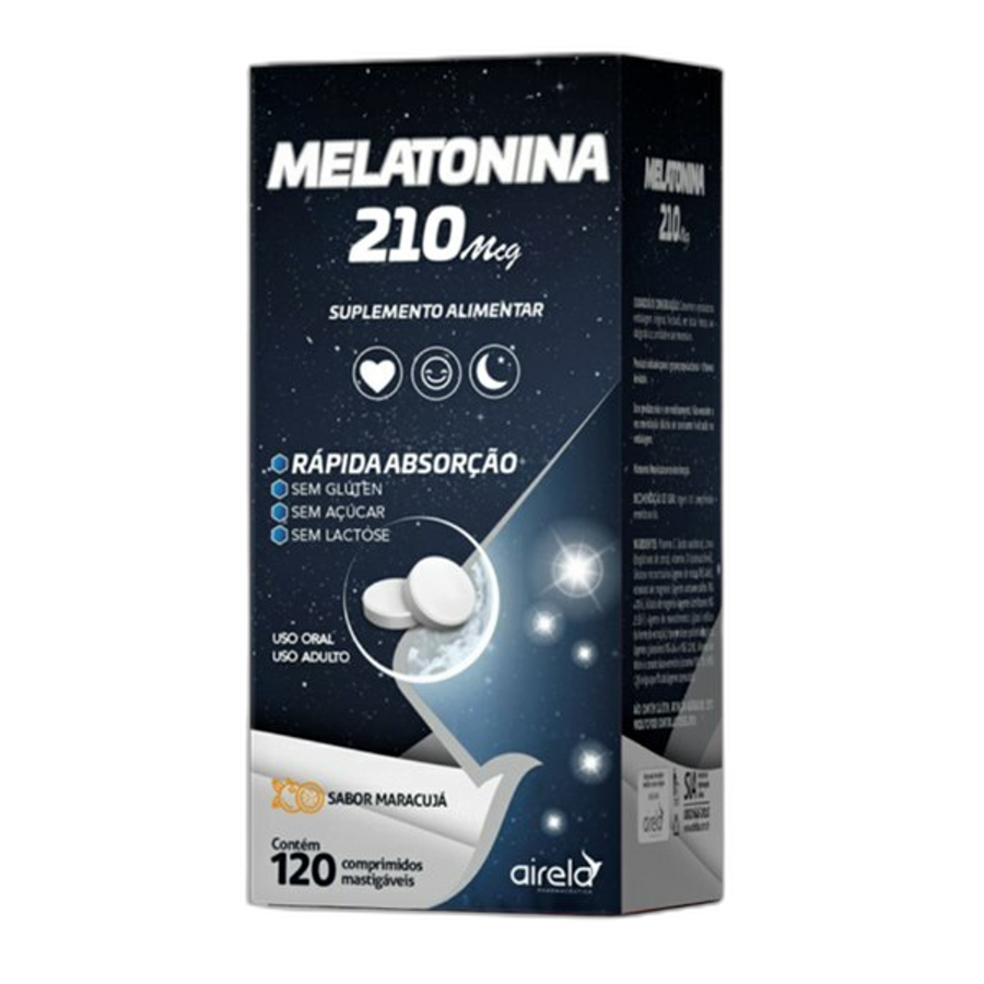 MELATONINA 210MCG SABOR MARACUJA C/120CAPSULAS