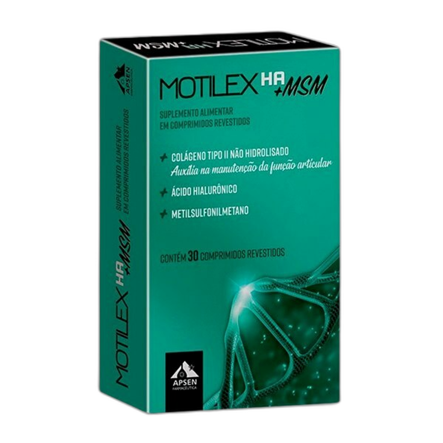 Suplemento Alimentar Motilex Ha+msm Apsen 30 Comprimidos Revestidos