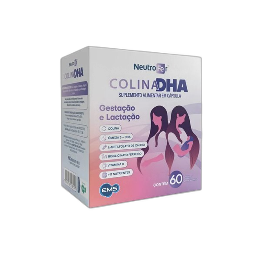 Suplemento Alimentar Neutrofer Colina Dha Gestão e Lactação 60 Cápsulas