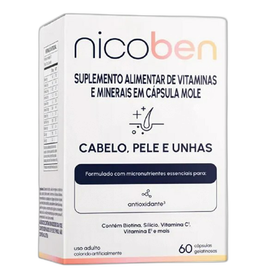 NICOBEN CABELO+PELE+UNHA 60CPS