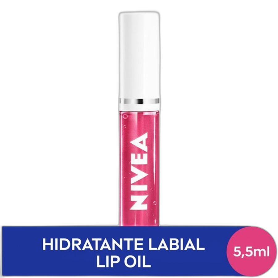 Hidratante Labial Lip Oil Nivea Brilho Nutritivo Pink Rock 5,5ml