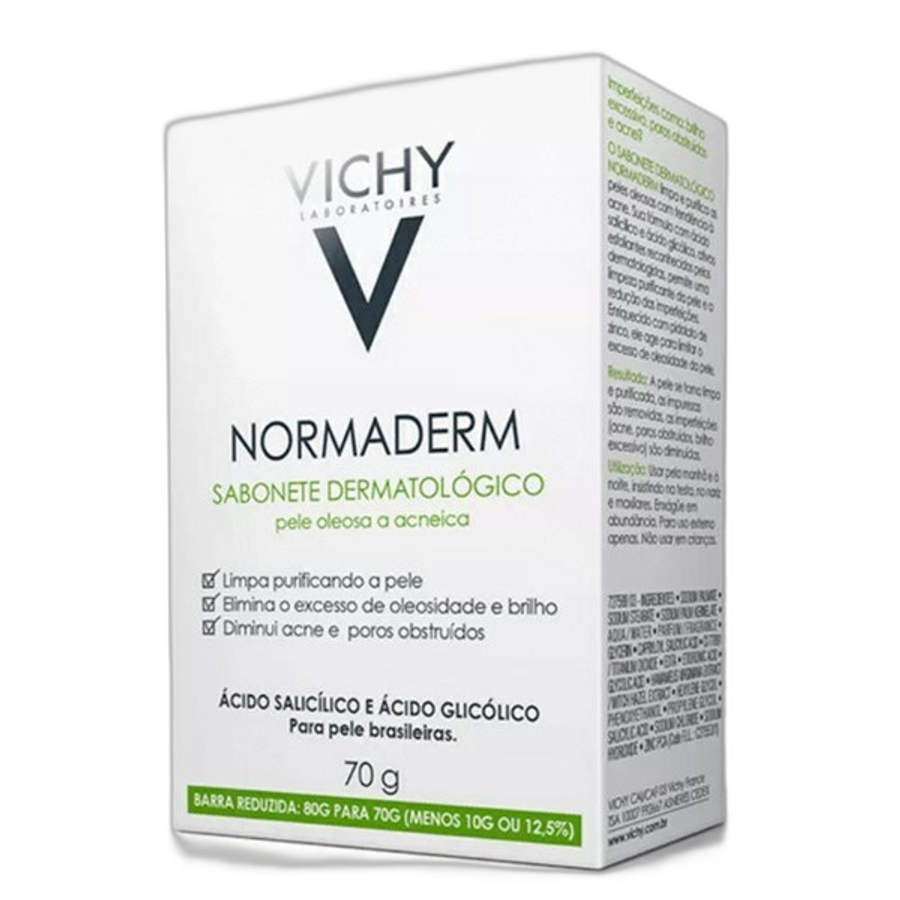 Sabonete Facial Normaderm Limpeza Profunda Vichy 70g