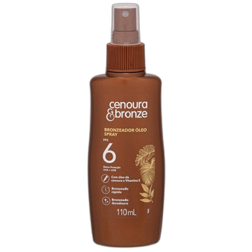Bronzeador Óleo FPS6 Fp UVA 2 Cenoura & Bronze Frasco 110ml Spray
